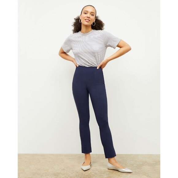 MM Lafleur Size 0 Petite Navy Blue Powerstretch The Foster Pants - Picture 10 of 10